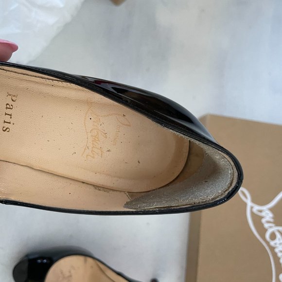 Christian Louboutin Black and Red Platform Heels - Picture 5 of 16